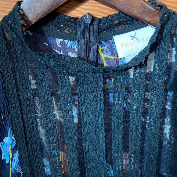 Foxiedox Juniper Floral high neck minidress Anthro - Picture 3 of 12